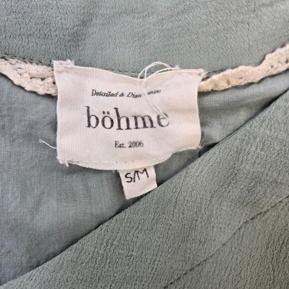 Bohme 100% Viscose V-Neck Midi Sheath Dress Size S/M - Picture 3 of 6